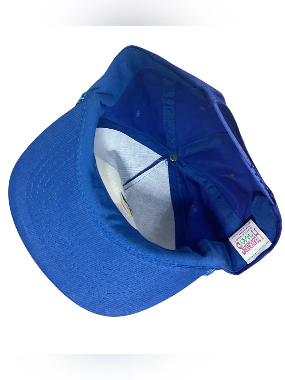 Vintage Alaska Eagle Snapback Hat Blue Rope Cap Adjustable Headliners USA Made